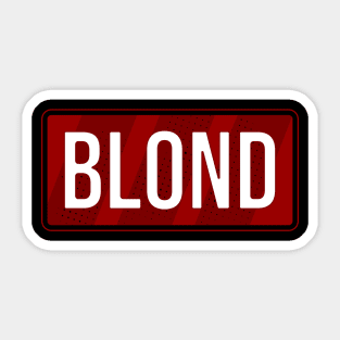 Blond Sticker